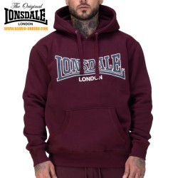 Sudadera con capucha Lonsdale oxblood