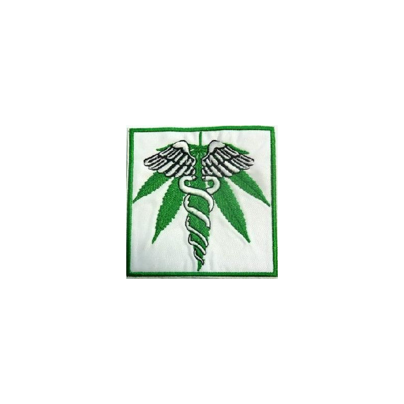 Medical marijuana logo patch