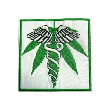 Medical marijuana logo patch