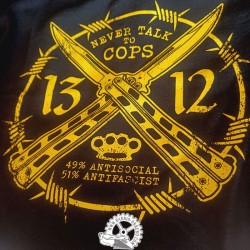 Never talk to cops 1312 T-shirt