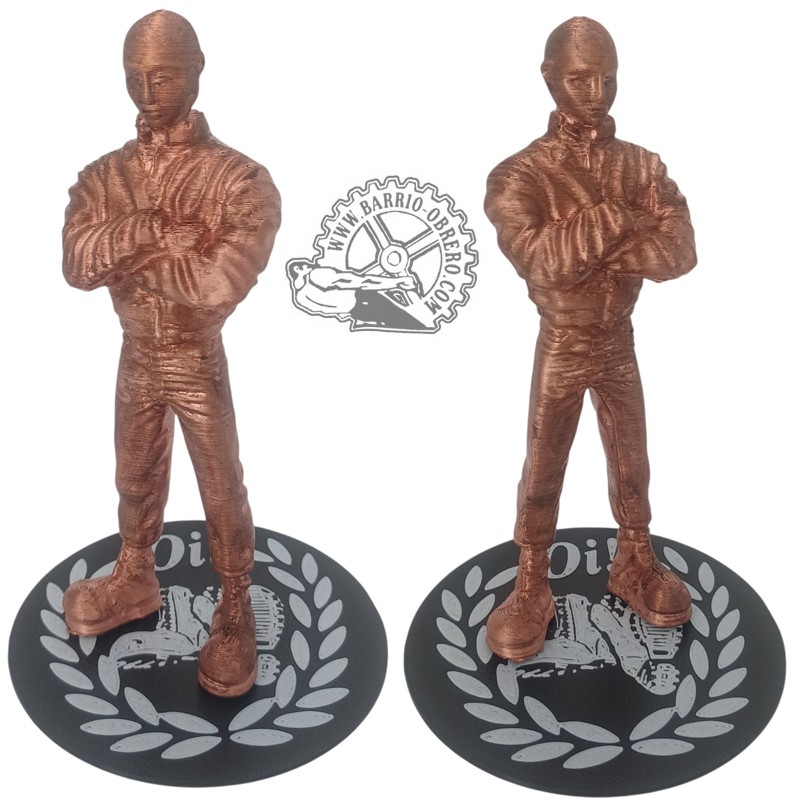Figura pintada Skinhead con base circular