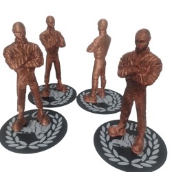 Figura pintada Skinhead con base circular
