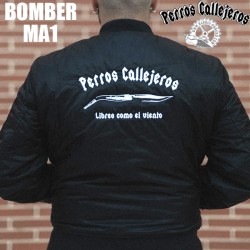 Embroidered Stray Dog Bomber