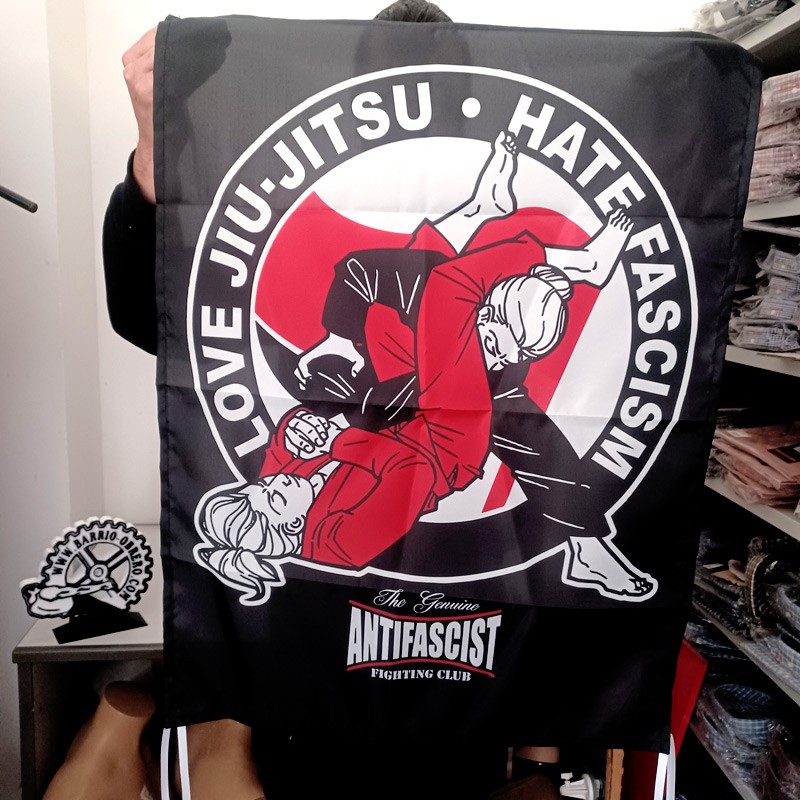 Love Jiu-Jitsu & Hate Fascism Flag