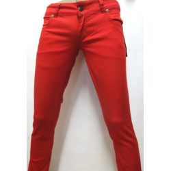 Red skinny jeans