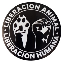 Lote 100 adhesivos Liberación Animal