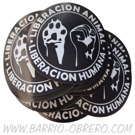 Lote 100 adhesivos Liberación Animal