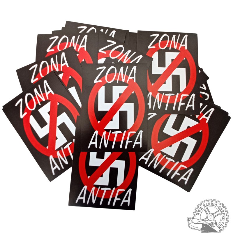 Lote 100 adhesivos Zona Antifa