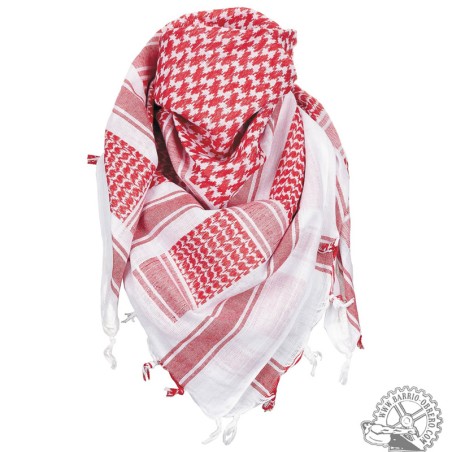 Pañuelo palestino rojiblanco