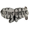 Buckle tattooed cuffs Love & Hate