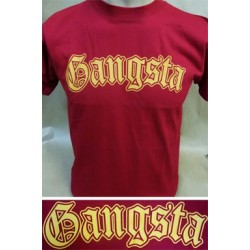 Camiseta Gangsta burdeos