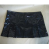 Black vinyl miniskirt