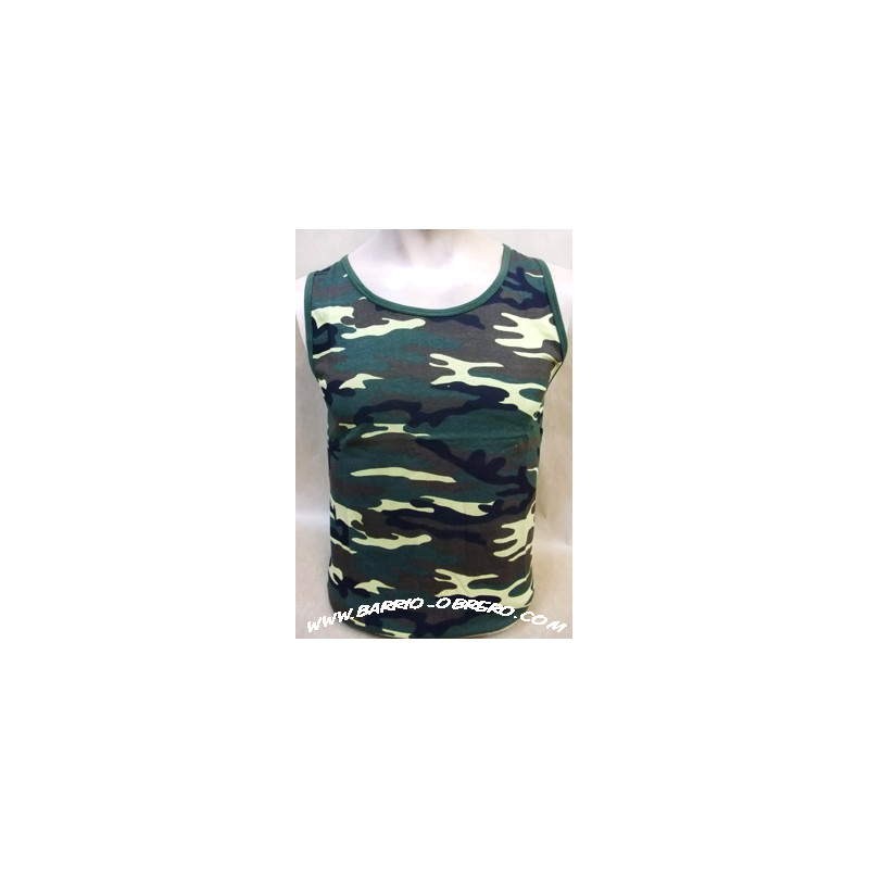 Green camouflage tank top
