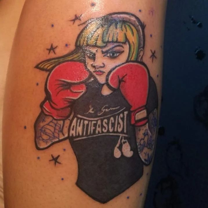 antifascist fighting club tattoo